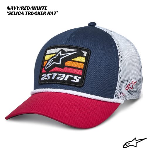 Alpinestars Selica Trucker Hat - NAVY/RED/WHITE