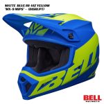 Bell MX-9 MIPS Disrupt Helmet - MATTE BLUE/HI-VIS YELLOW