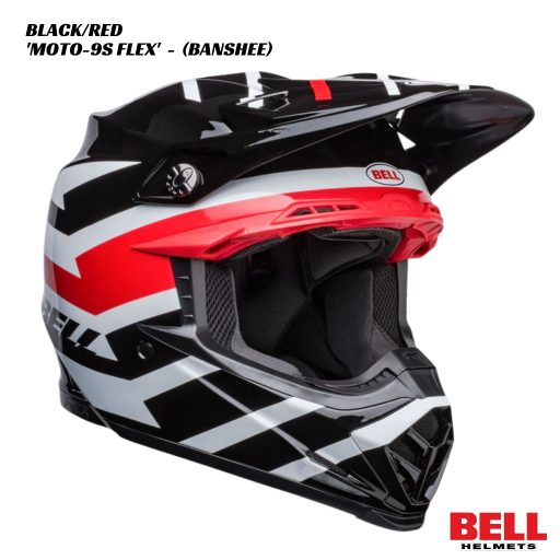 Bell Moto-9S Flex Banshee Helmet - ECE 22/06 - BLACK/RED