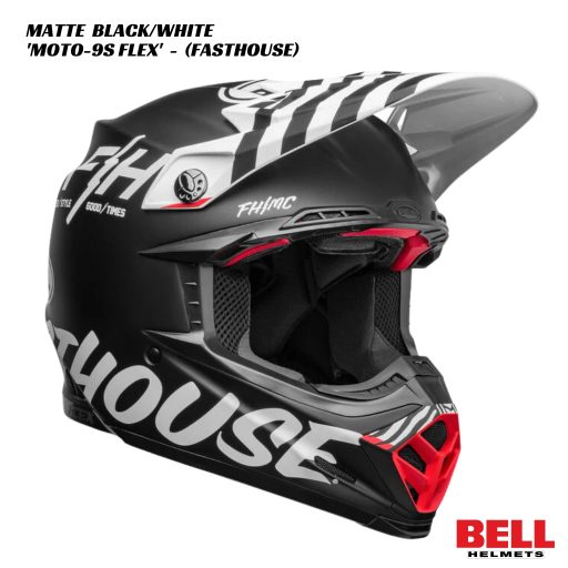 Bell Moto-9S Flex Fasthouse Flex Crew - ECE 22/06 - BLACK/WHITE
