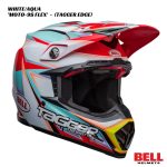 Bell Moto-9S Flex Tagger Edge Helmet - ECE 22/06 - WHITE/AQUA