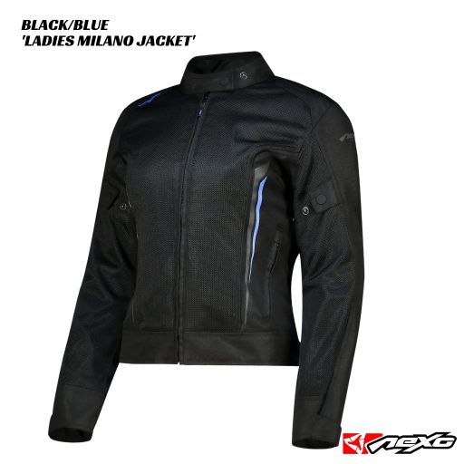 Nexo Ladies Milano Airflow Jacket - BLACK/BLUE