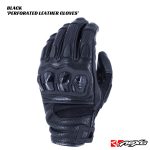 Nexo Perforated Leather Summer Gloves - BLACK