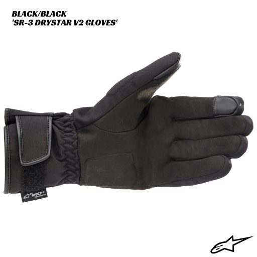 Alpinestars SR-3 Drystar V2 Textile Gloves - BLACK/BLACK
