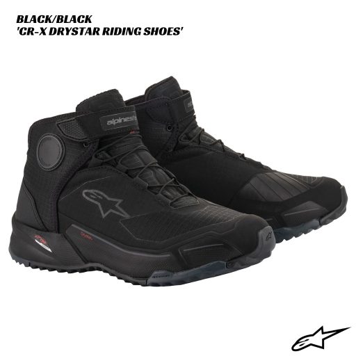 Alpinestars CR-X Drystar Riding Shoes - BLACK/BLACK