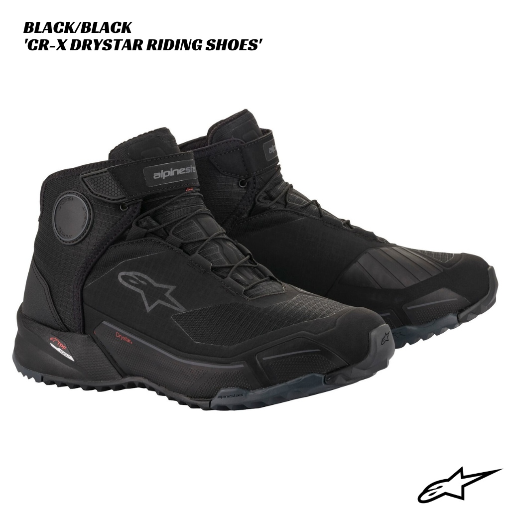 Alpinestars CR-X Drystar Riding Shoes - BLACK/BLACK