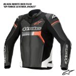 Alpinestars GP Force Airflow Leather Jacket - BLACK/WHITE/RED FLUO