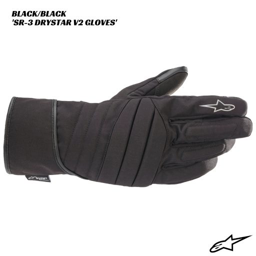 Alpinestars SR-3 Drystar V2 Textile Gloves - BLACK/BLACK