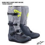 Alpinestars Tech 3 Boots - DARK GREY/LIGHT GREY/BLACK
