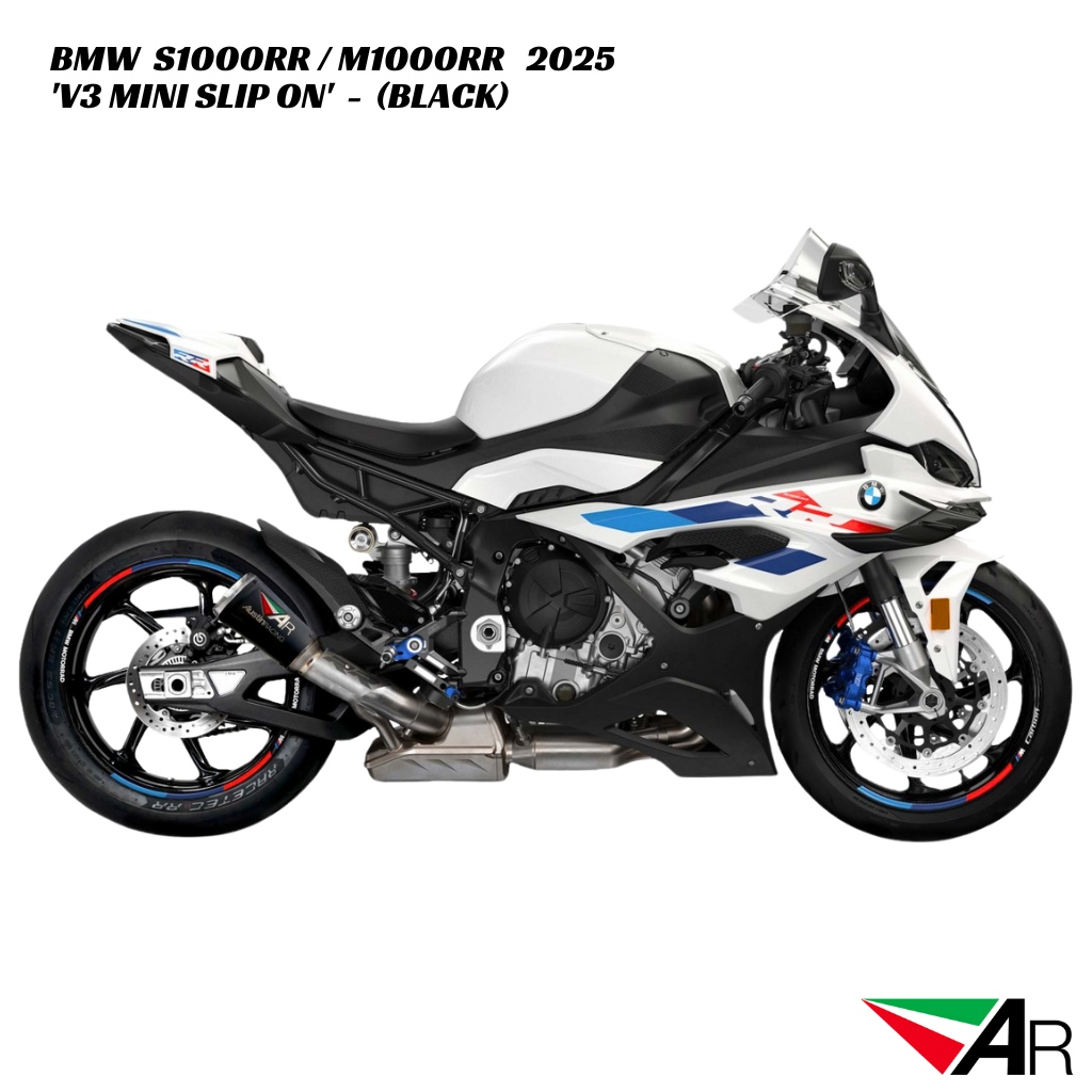 Austin Racing V3 MINI Titanium Slip-On Exhaust - BLACK - BMW S1000RR / M1000RR 2025