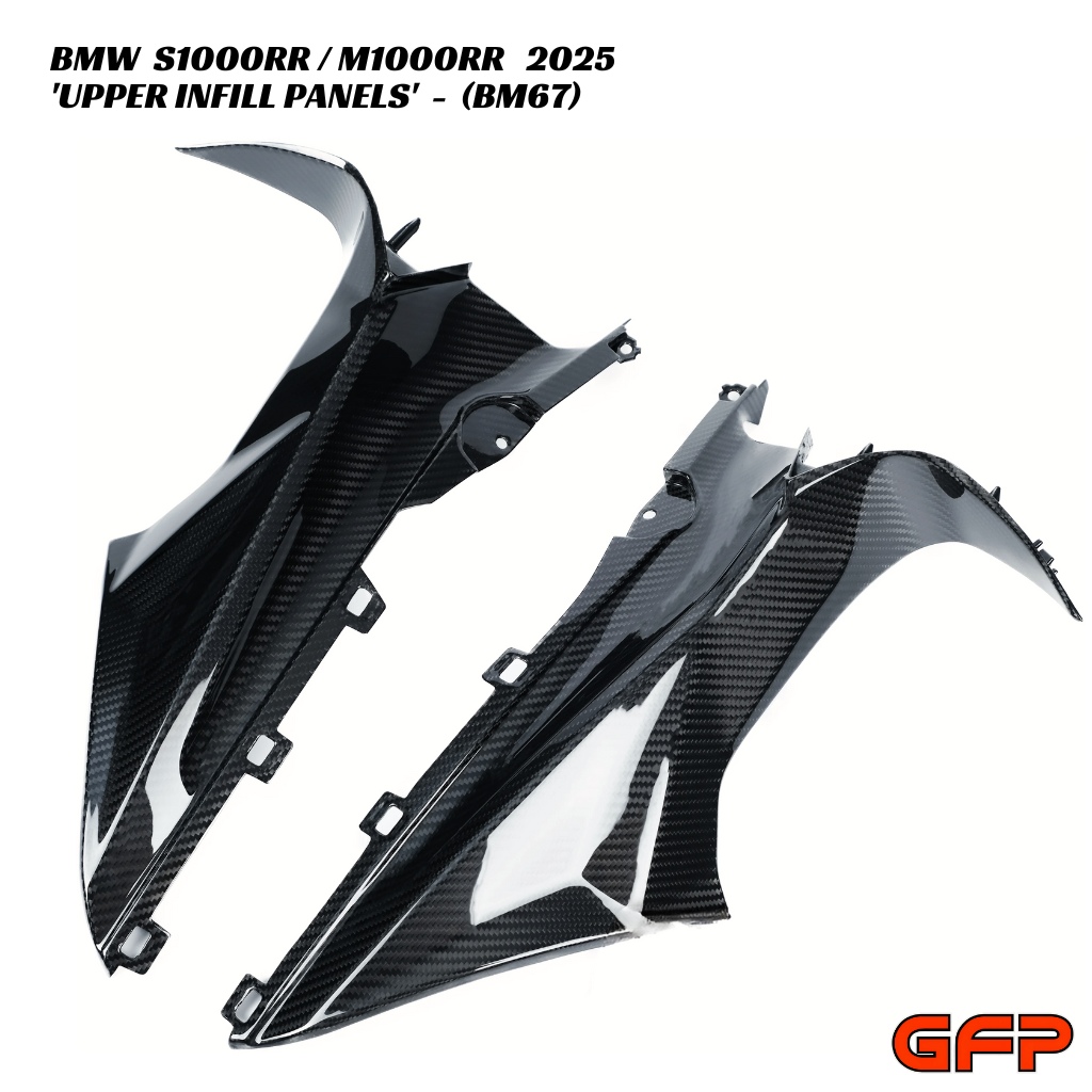 GFP Carbon Fiber Upper Infill Panels - BMW S1000RR / M1000RR 2025