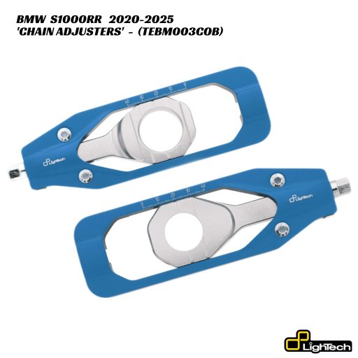 LighTech Billet Chain Adjusters - TEBM003COB - BLUE - BMW S1000RR 2020-2025