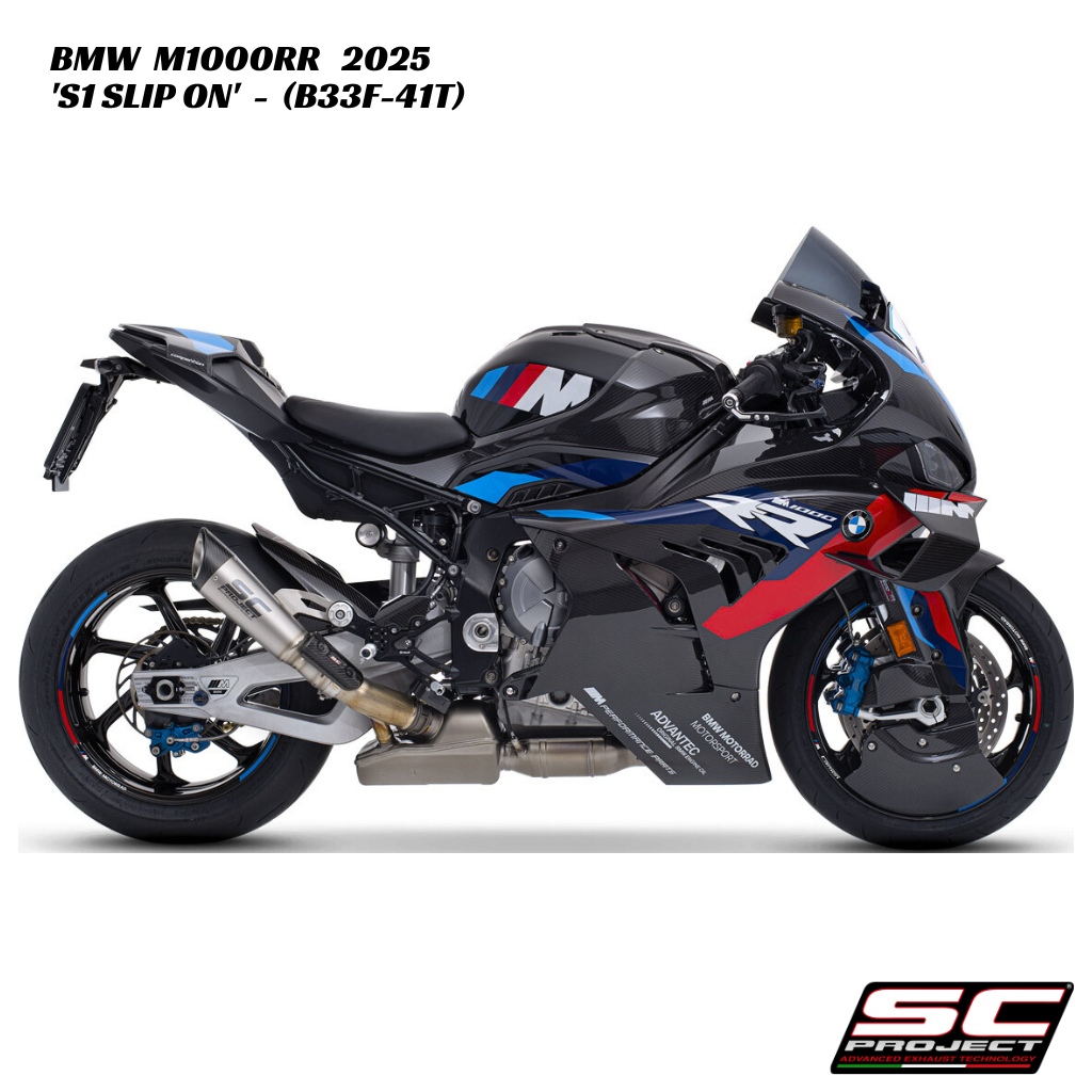 SC-Project S1 Titanium Slip-On - B33F-41T - BMW M1000RR 2025
