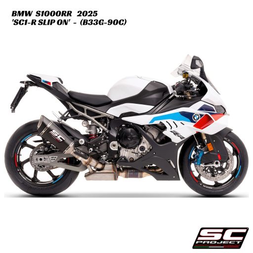SC-Project SC1-R Carbon Fiber Slip-On - B33G-90C - BMW S1000RR 2025
