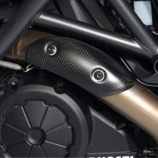 GFP Carbon Fiber Exhaust Cover - Ducati Diavel 1200 2011-2018
