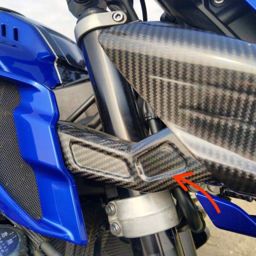 GFP Carbon Fiber Headlight Side Covers - Yamaha MT-10 2016-2021
