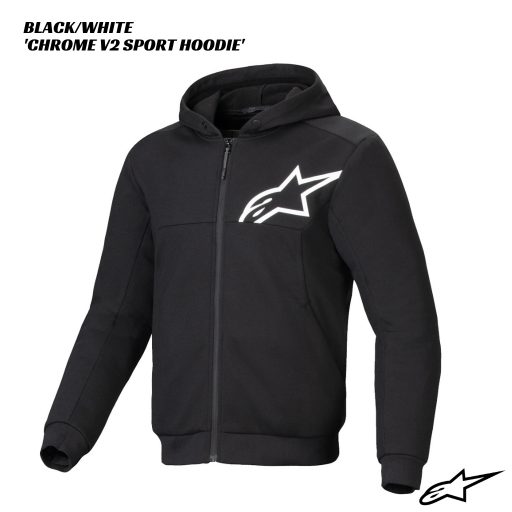 Alpinestars Chrome V2 Sport Hoodie - BLACK/WHITE