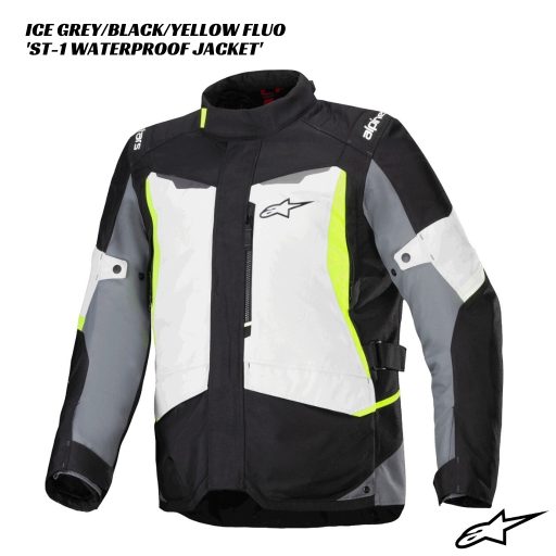 Alpinestars ST-1 Waterproof Jacket - ICE GREY/BLACK/YELLOW FLUO