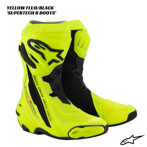 Alpinestars Supertech R Vented Boots - YELLOW FLUO/BLACK