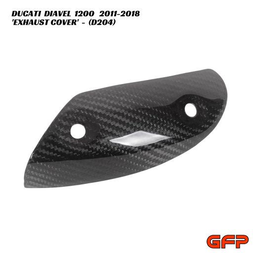 GFP Carbon Fiber Exhaust Cover - Ducati Diavel 1200 2011-2018