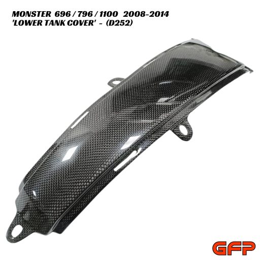 GFP Carbon Fiber Lower Tank Cover - Ducati Monster 696 / 796 / 1100 2008-2014