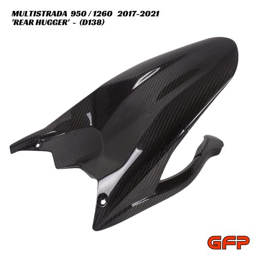 GFP Carbon Fiber Rear Hugger - Ducati Multistrada 950 / 1260 2017-2021