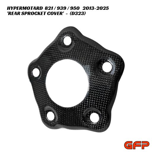 GFP Carbon Fiber Rear Sprocket Cover - Ducati Hypermotard 821 / 939 / 950 2013-2025