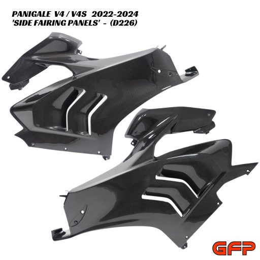 GFP Carbon Fiber Side Fairing Panels - Ducati Panigale V4 / V4S 2022-2024