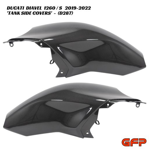 GFP Carbon Fiber Tank Side Covers - Ducati Diavel 1260 / S 2019-2022