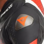 Dainese LAGUNA SECA 6 1PC Leather Suit - BLACK/WHITE/RED-FLUO