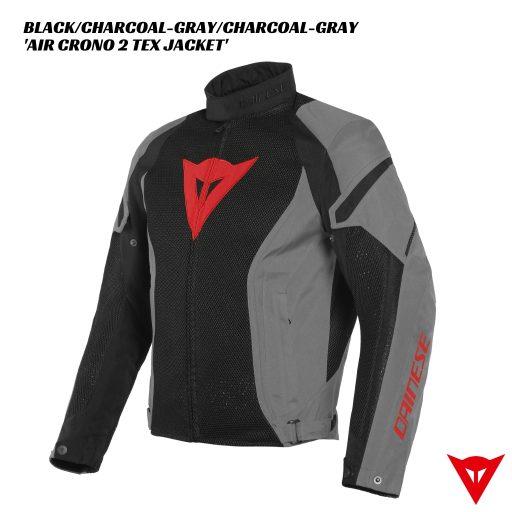 Dainese Air Crono 2 Textile Jacket - BLACK/CHARCOAL-GRAY/CHARCOAL-GRAY