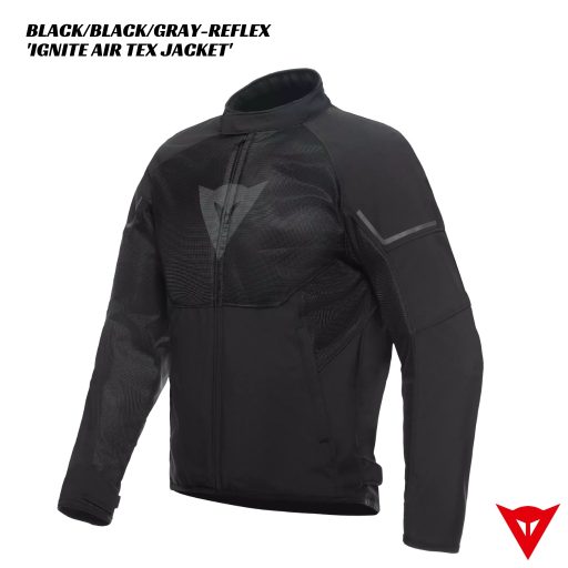 Dainese Ignite Air Textile Jacket - BLACK/BLACK/GRAY-REFLEX