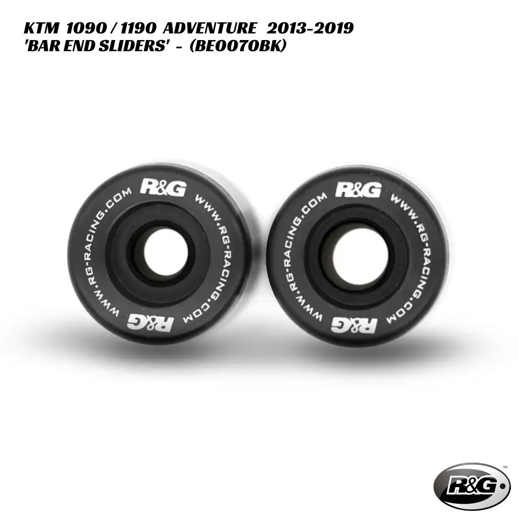 R&G Racing Bar End Sliders - BE0070BK - KTM 1090 / 1190 Adventure 2013-2019