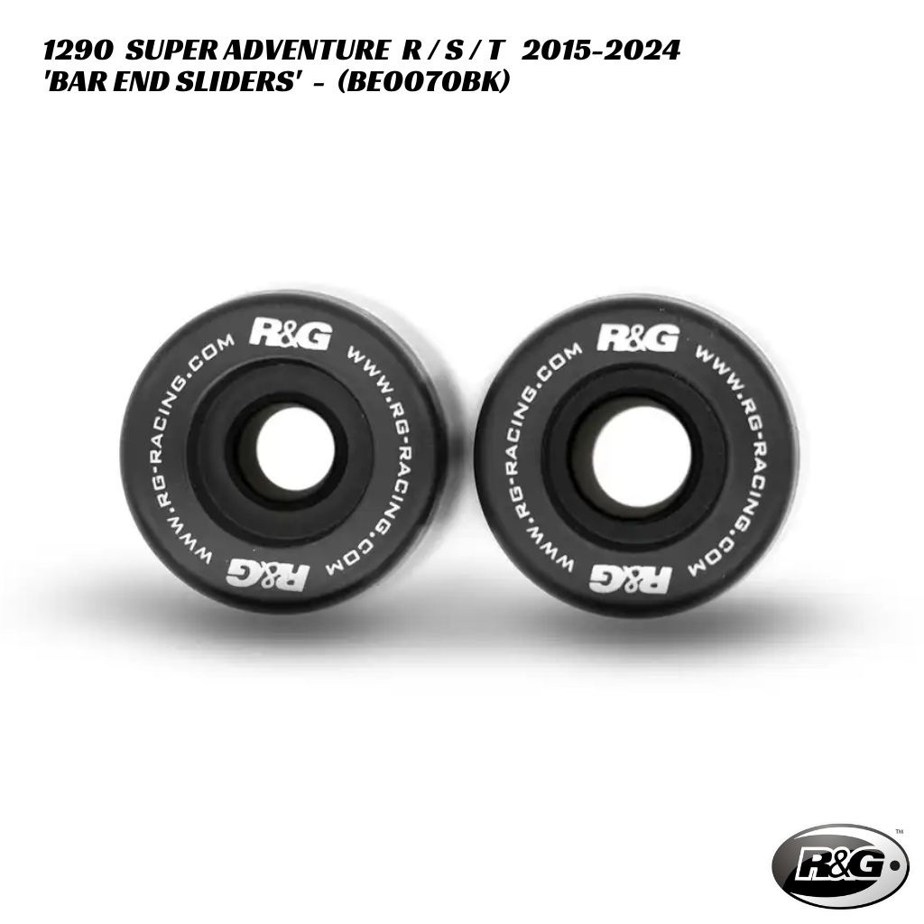 R&G Racing Bar End Sliders - BE0070BK - KTM 1290 Super Adventure R / S / T 2015-2024