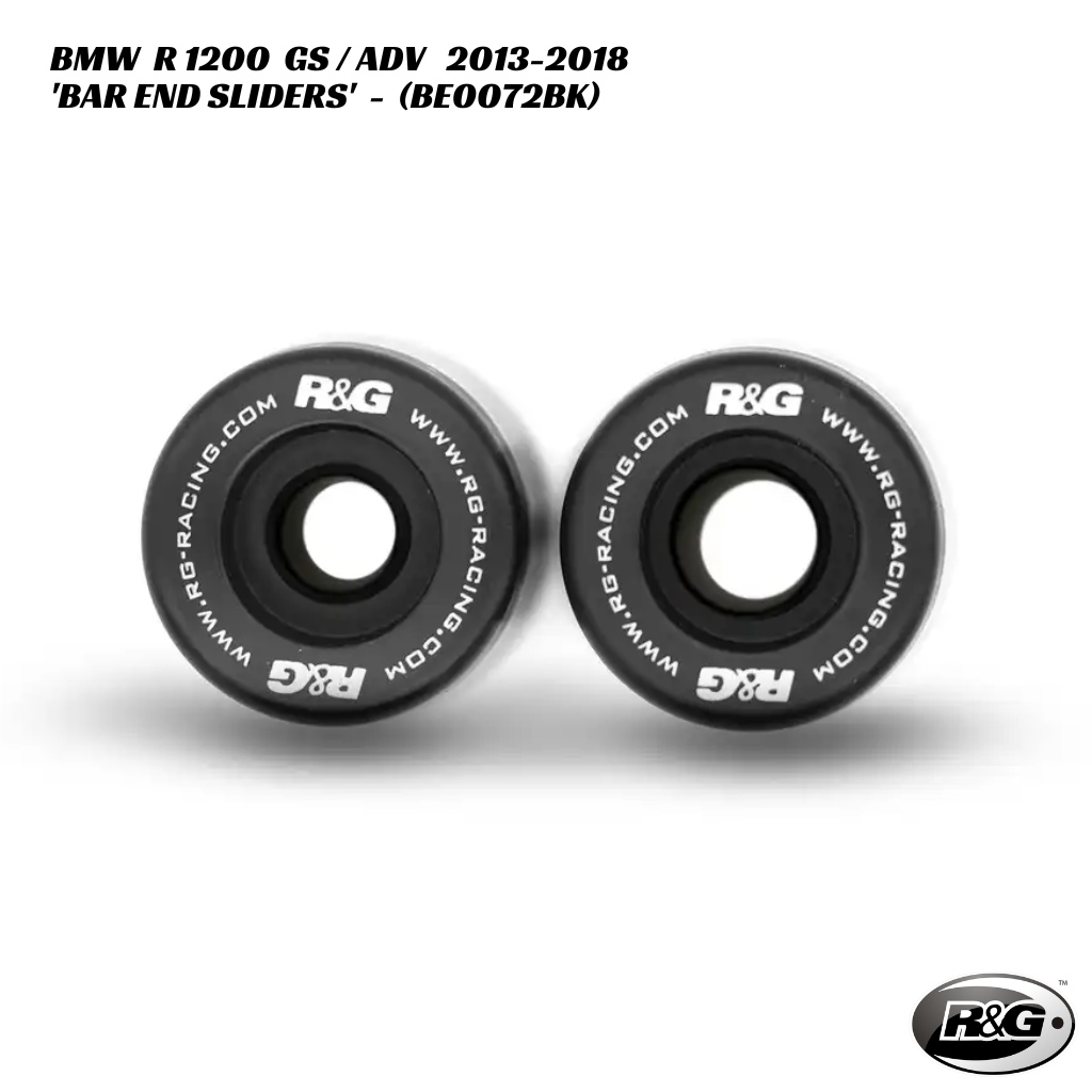 R&G Racing Bar End Sliders - BE0072BK - BMW R 1200 GS / ADV 2013-2018