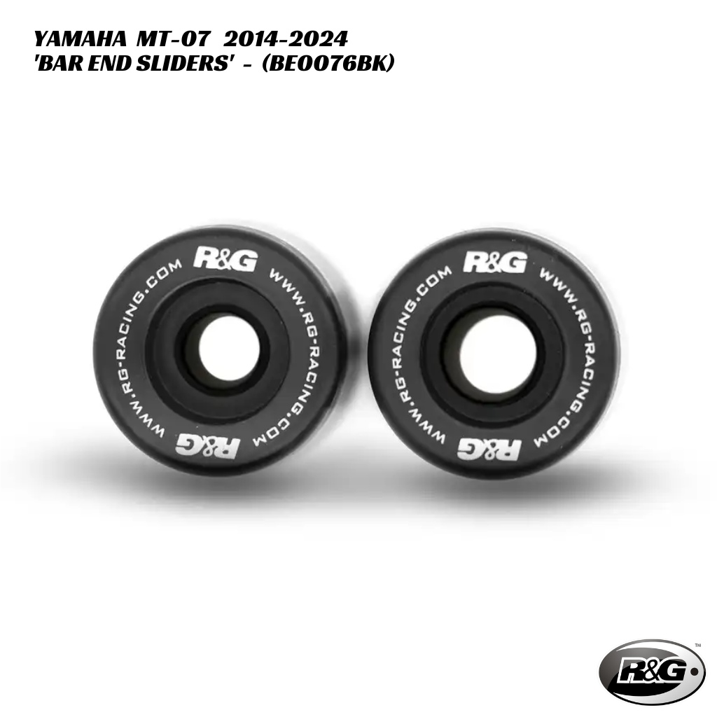 R&G Racing Bar End Sliders - BE0076BK - Yamaha MT-07 2014-2024