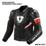 Revit Hyperspeed 2 PRO Leather Jacket - BLACK/NEON RED