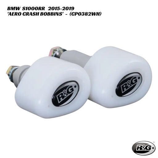 R&G Racing Aero Crash Bobbins - CP0382WH - BMW S1000RR 2015-2019