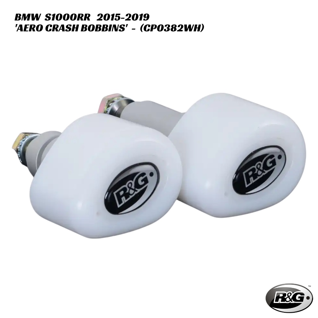 R&G Racing Aero Crash Bobbins - CP0382WH - BMW S1000RR 2015-2019