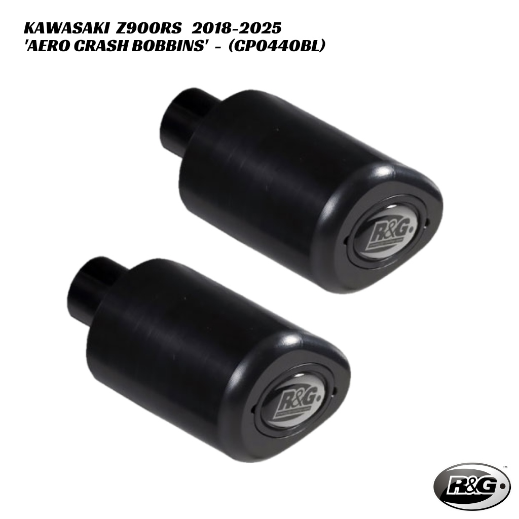 thumbnail image 2 of R&G Aero Style Crash Protectors Black For Kawasaki Z900RS 2018-2024 – CP0440BL 2 of 6