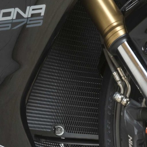 R&G Racing Radiator Guard - RAD0145BK - Triumph Daytona 675 2013-2016