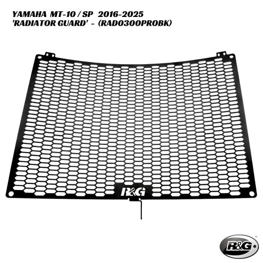 R&G PRO Radiator Guard - RAD0300PROBK - Yamaha MT-10 / SP 2016-2025