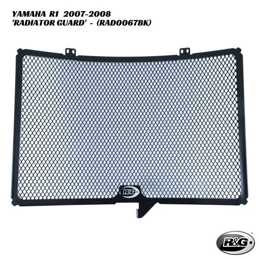 R&G Racing Radiator Guard - RAD0067BK - Yamaha R1 2007-2008