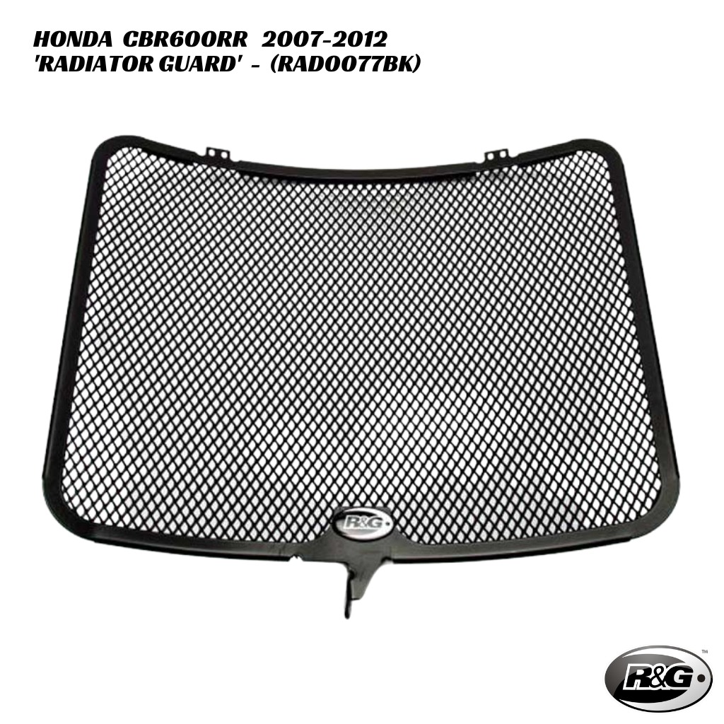 R&G Racing Radiator Guard RAD0077BK Honda CBR600RR 2007-2012 R&G Racing Radiator Guard - RAD0077BK - Honda CBR600RR 2007-2012