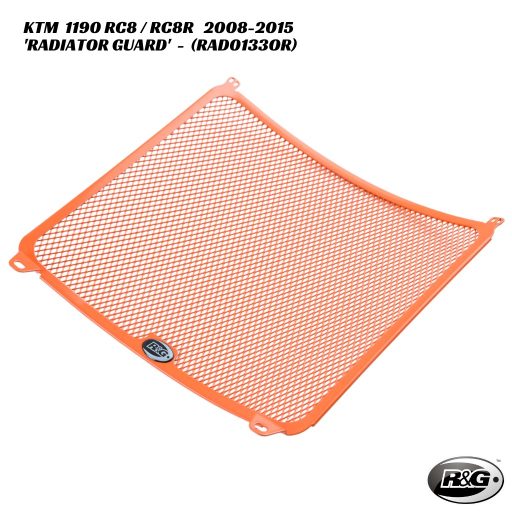 R&G Racing Radiator Guard - RAD0133OR - KTM 1190 RC8 / RC8R 2008-2015