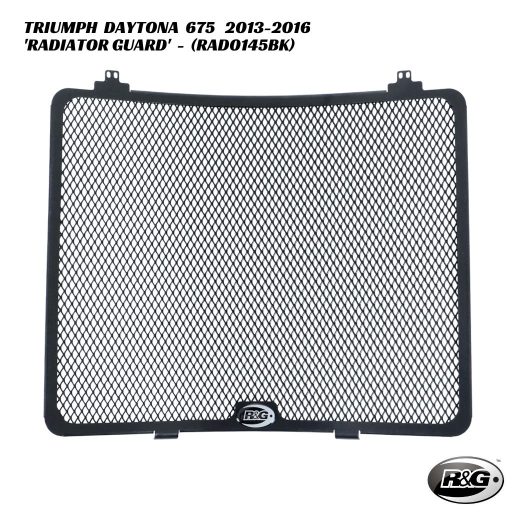 R&G Racing Radiator Guard - RAD0145BK - Triumph Daytona 675 2013-2016