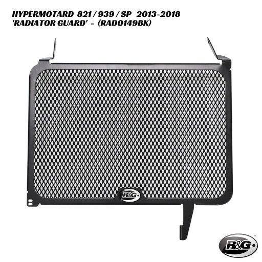 R&G Racing Radiator Guard - RAD0149BK - Ducati Hypermotard 821 / 939 2013-2018