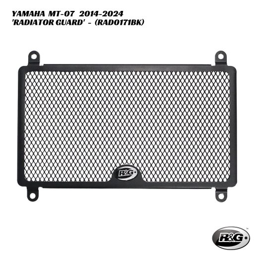 R&G Racing Radiator Guard - RAD0171BK - Yamaha MT-07 2014-2024