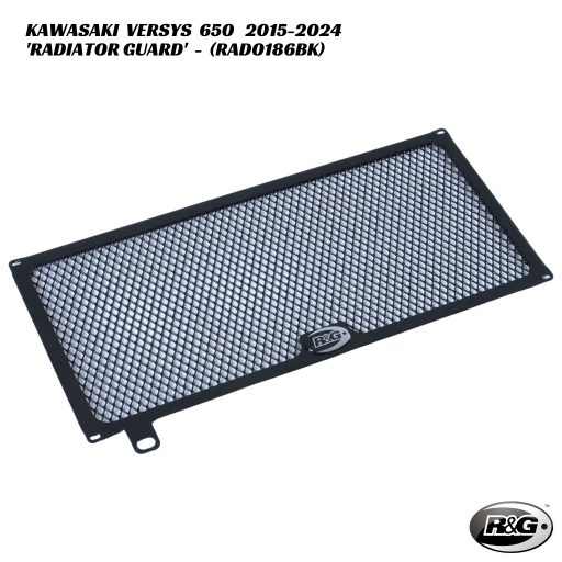 R&G Racing Radiator Guard - RAD0186BK - Kawasaki Versys 650 2015-2024