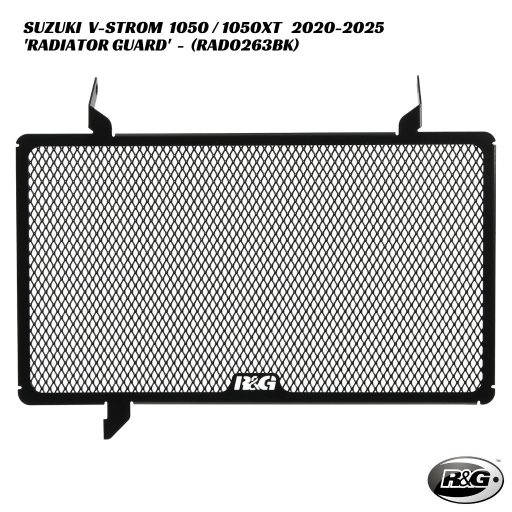 R&G Racing Radiator Guard - RAD0263BK - Suzuki V-Strom 1050 / 1050XT 2020-2025